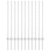 Stâlp de gard. 11 pcs Argintiu 100 cm Oțel - WALTI WALTI