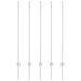 Stâlp de gard. 5 pcs Argintiu 120 cm Oțel - WALTI WALTI
