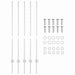 Stâlp de gard. 5 pcs Argintiu 120 cm Oțel - WALTI WALTI