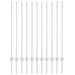 Stâlp de gard. 11 pcs Argintiu 120 cm Oțel - WALTI WALTI