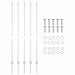 Stâlp de gard. 5 pcs Argintiu 140 cm Oțel - WALTI WALTI