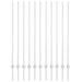 Stâlp de gard. 11 pcs Argintiu 140 cm Oțel - WALTI WALTI