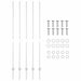 Stâlp de gard. 5 pcs Argintiu 160 cm Oțel - WALTI WALTI