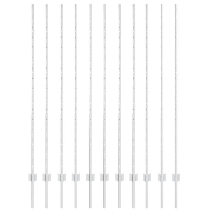 Stâlp de gard. 11 pcs Argintiu 160 cm Oțel - WALTI WALTI