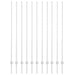 Stâlp de gard. 11 pcs Argintiu 160 cm Oțel - WALTI WALTI