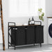 Coș de rufe 3 compartimente cu raft stejar fumuriu - WALTI WALTI
