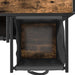 Coș de rufe 2 compartimente cu roți stejar fumuriu - WALTI WALTI