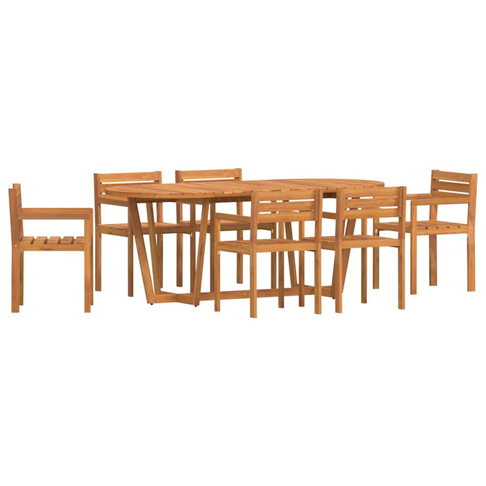 Set de grădină cu 7 piese, lemn masiv de acacia - WALTI WALTI