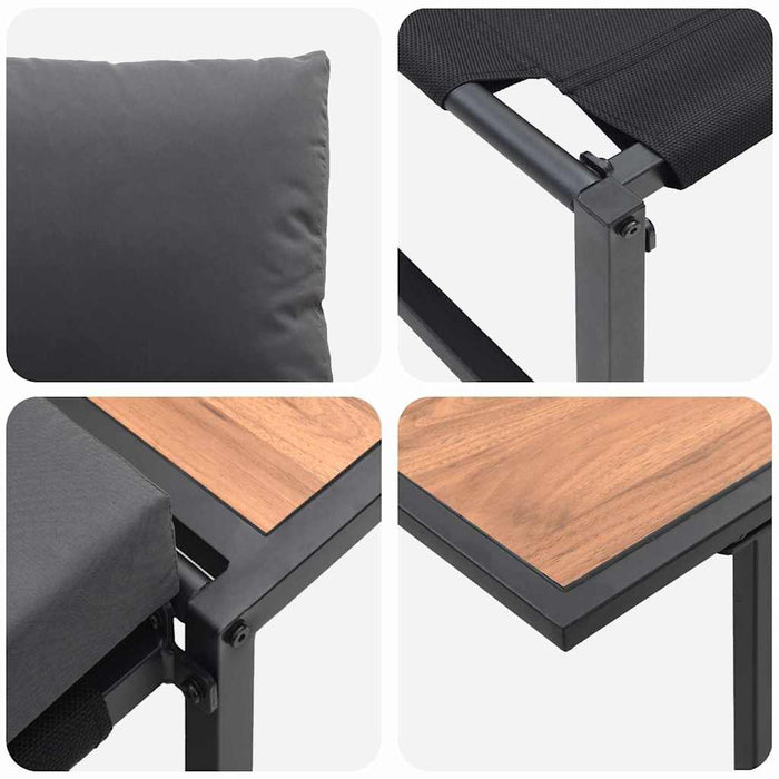 Set de masă pentru grădină 2 pcs Antracit Oțel - WALTI WALTI