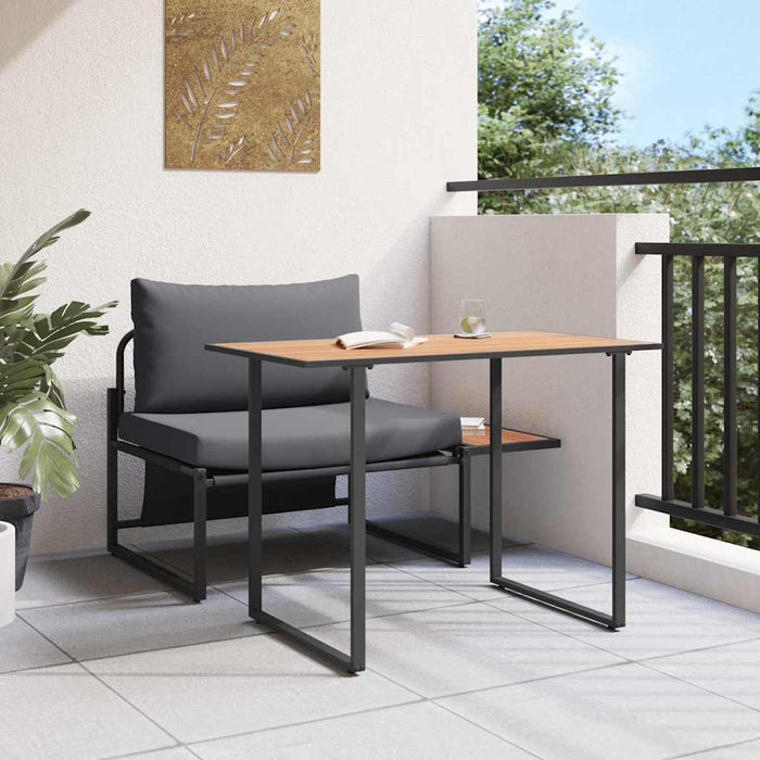 Set de masă pentru grădină 2 pcs Antracit Oțel - WALTI WALTI