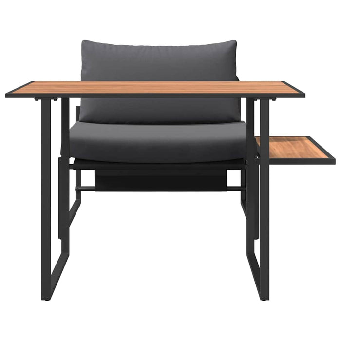 Set de masă pentru grădină 2 pcs Antracit Oțel - WALTI WALTI