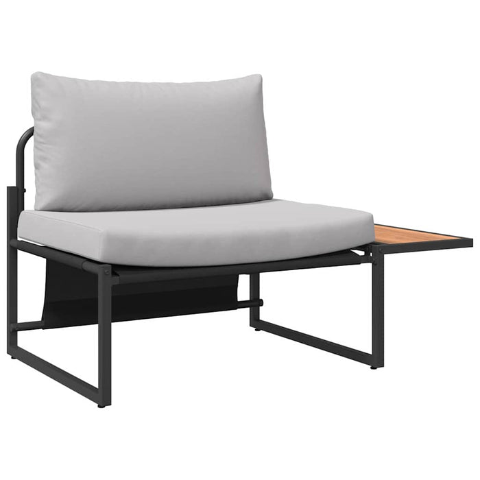 Set de masă pentru grădină 2 pcs Gri deschis Oțel - WALTI WALTI