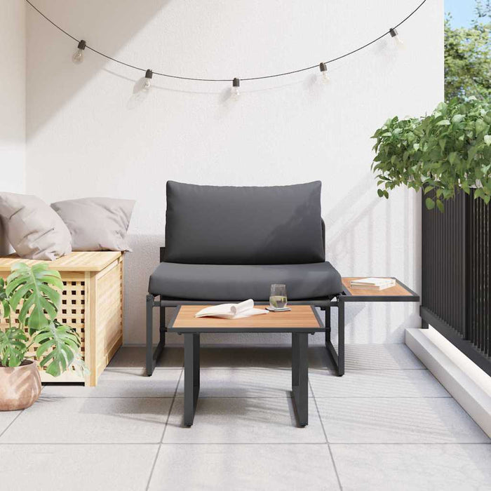 Set de canapele pentru grădină 2 pcs Antracit Oțel - WALTI WALTI