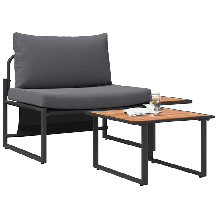 Set de canapele pentru grădină 2 pcs Antracit Oțel - WALTI WALTI