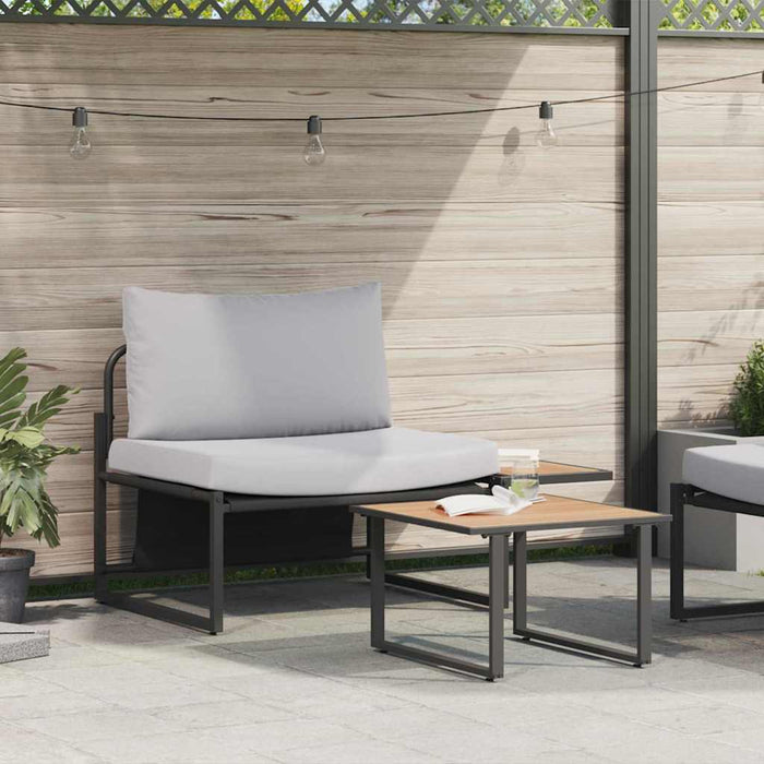 Set de canapele pentru grădină 2 pcs Gri deschis Oțel - WALTI WALTI