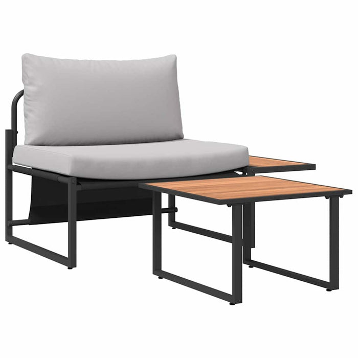 Set de canapele pentru grădină 2 pcs Gri deschis Oțel - WALTI WALTI