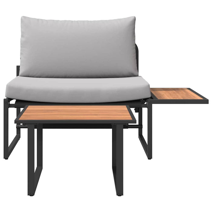 Set de canapele pentru grădină 2 pcs Gri deschis Oțel - WALTI WALTI