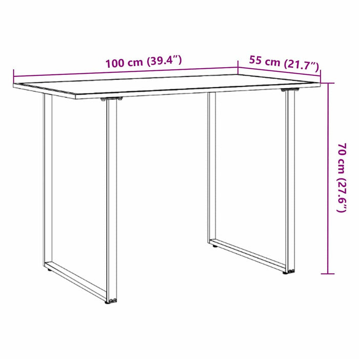 Masă de Grădină Gri 100 x 55 x 70 cm lemn - WALTI WALTI