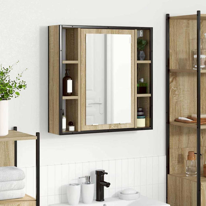Dulap cu oglindă pentru baie Bej 60 x 16 x 60 cm Lemn compozit - WALTI WALTI