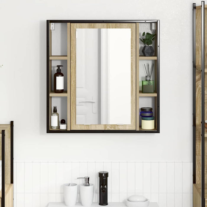 Dulap cu oglindă pentru baie Bej 60 x 16 x 60 cm Lemn compozit - WALTI WALTI
