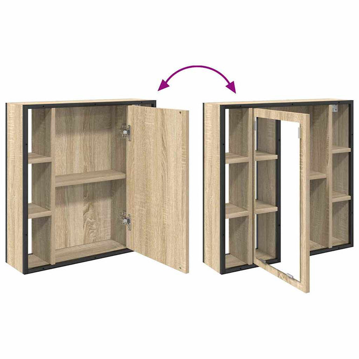 Dulap cu oglindă pentru baie Bej 60 x 16 x 60 cm Lemn compozit - WALTI WALTI