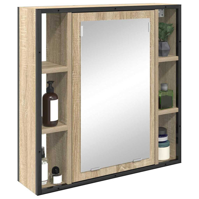 Dulap cu oglindă pentru baie Bej 60 x 16 x 60 cm Lemn compozit - WALTI WALTI