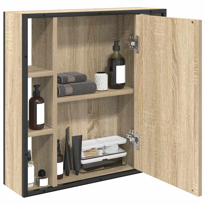 Dulap cu oglindă pentru baie Bej 60 x 16 x 60 cm Lemn compozit - WALTI WALTI