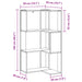 Bibliotecă Stejar Negru 50 x 50 x 102 cm - WALTI WALTI