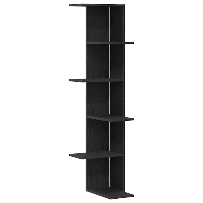 Raft de Colț pentru Perete Stejar negru 36.5 x 36.5 x 140 cm - WALTI WALTI
