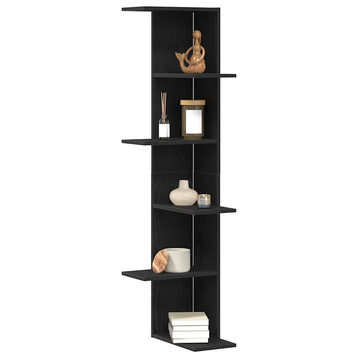 Raft de Colț pentru Perete Stejar negru 36.5 x 36.5 x 140 cm - WALTI WALTI