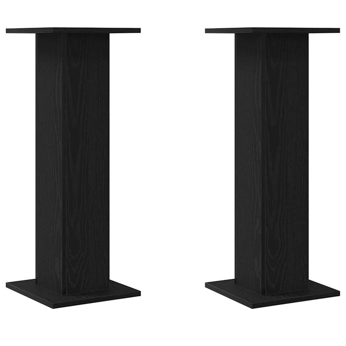 Suporturi pentru Difuzoare 2 pcs Stejar Negru 30 x 30 x 80 cm - WALTI WALTI