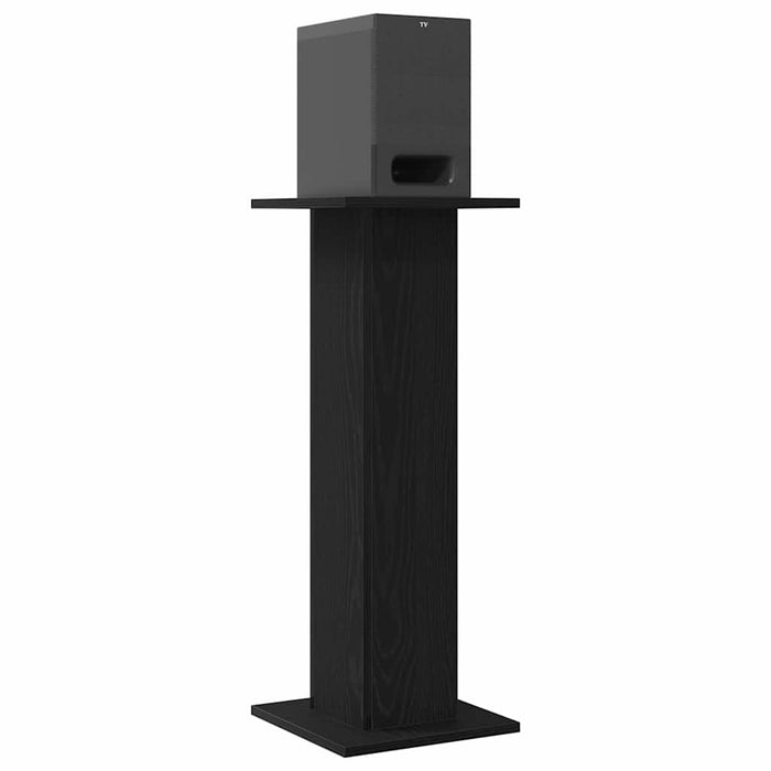 Suporturi pentru Difuzoare 2 pcs Stejar Negru 30 x 30 x 80 cm - WALTI WALTI