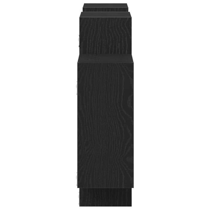 Raft de perete, stejar negru, 159x18x65 cm, lemn prelucrat - WALTI WALTI