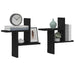 Rafturi de perete 2 buc. stejar negru 38x12x38 cm lemn prelucrat - WALTI WALTI