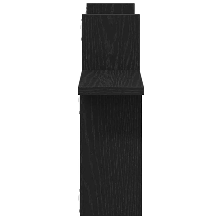 Rafturi de perete 2 buc. stejar negru 38x12x38 cm lemn prelucrat - WALTI WALTI