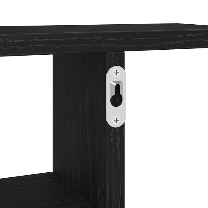 Rafturi de perete 2 buc. stejar negru 38x12x38 cm lemn prelucrat - WALTI WALTI