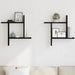 Rafturi de perete 2 buc. stejar negru 50x12x50 cm lemn prelucrat - WALTI WALTI