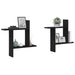 Rafturi de perete 2 buc. stejar negru 50x12x50 cm lemn prelucrat - WALTI WALTI