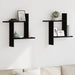 Rafturi de perete 2 buc. stejar negru 50x12x50 cm lemn prelucrat - WALTI WALTI