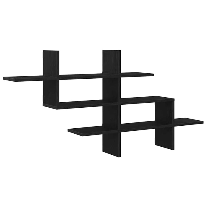 Raft de perete stejar negru 124,5x18x60,5 cm lemn prelucrat - WALTI WALTI