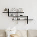 Raft de perete stejar negru 124,5x18x60,5 cm lemn prelucrat - WALTI WALTI