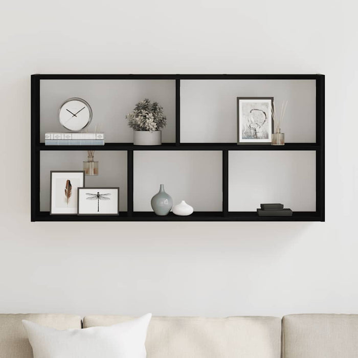 Raft de perete, stejar negru, 100x25x50 cm, lemn prelucrat - WALTI WALTI