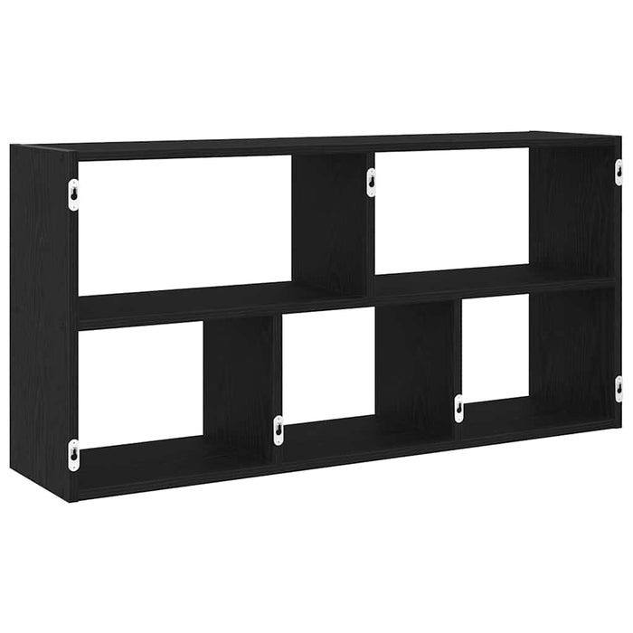 Raft de perete, stejar negru, 100x25x50 cm, lemn prelucrat - WALTI WALTI