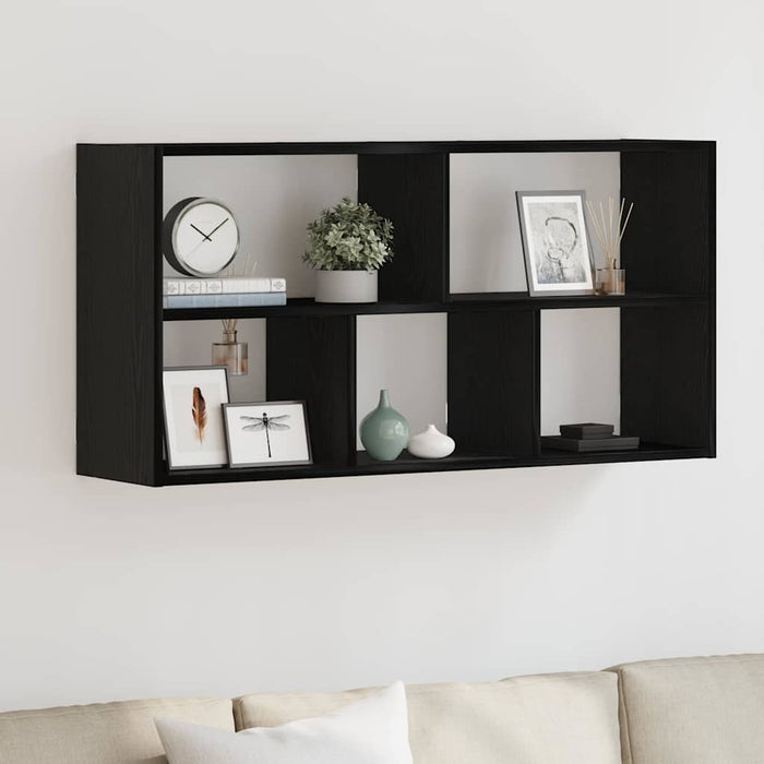 Raft de perete, stejar negru, 100x25x50 cm, lemn prelucrat - WALTI WALTI