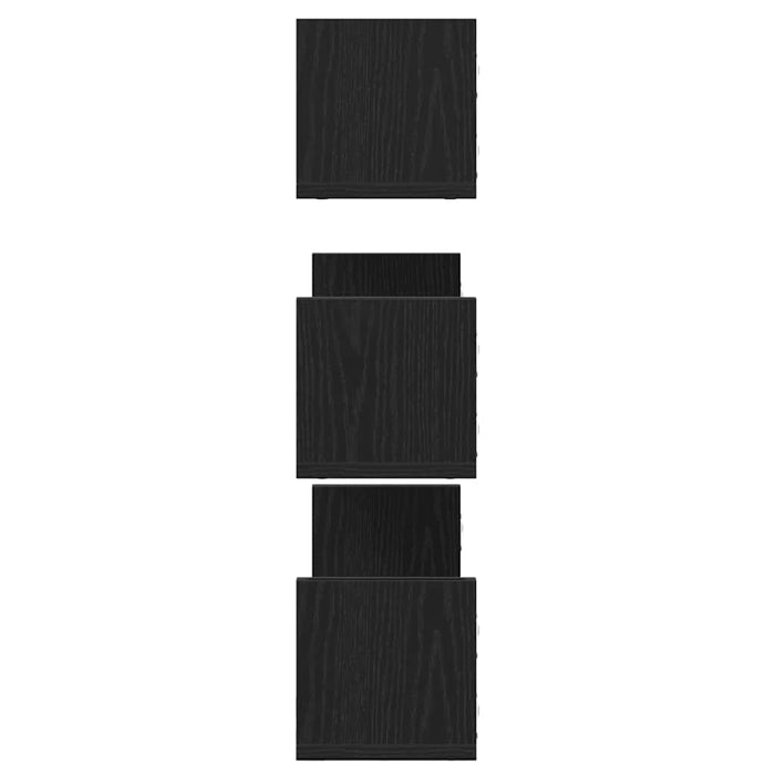 Rafturi de perete 3 buc., stejar negru, 58x18x18 cm, lemn prelucrat - WALTI WALTI