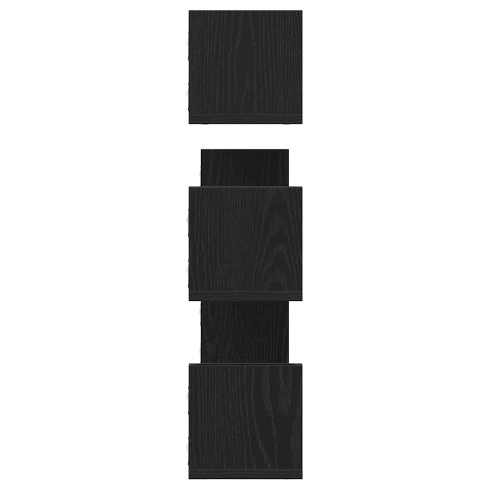 Rafturi de perete 3 buc., stejar negru, 80x18x18 cm, lemn prelucrat - WALTI WALTI