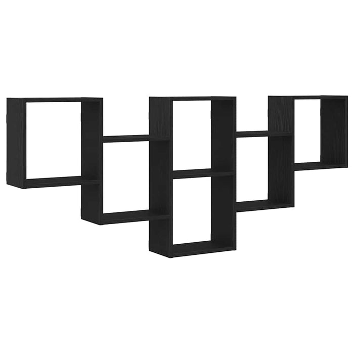 Raft de perete, stejar negru, 159x18x66 cm, lemn prelucrat - WALTI WALTI