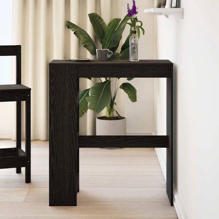 Masă de bar cu suporturi, stejar negru, 90x40x103,5 cm, lemn prelucrat - WALTI WALTI