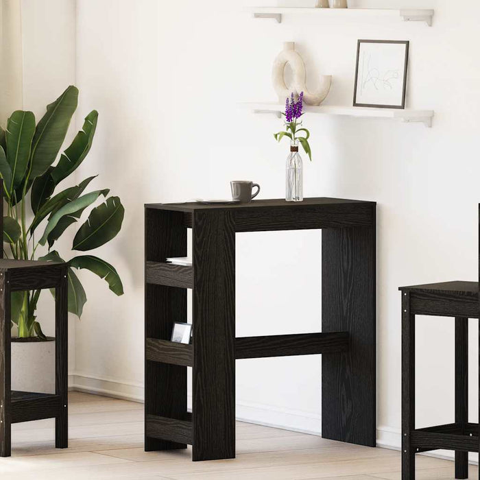 Masă de bar cu suporturi, stejar negru, 90x40x103,5 cm, lemn prelucrat - WALTI WALTI