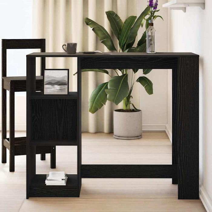 Masă de bar Stejar Negru 124 x 46 x 103.5 cm Lemn compozit - WALTI WALTI